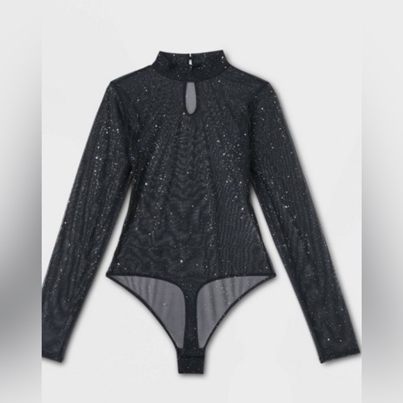 Auden Other - Auden- mesh sparkle body suit- black- size XL